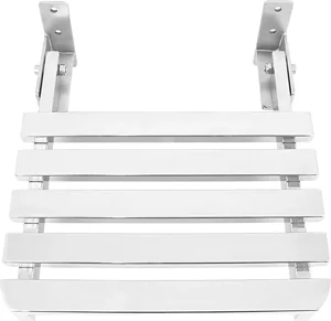 Alfa AL SHC 40 SS Stainless Steel Shower Chair, Chrome, 40 × 44 cm