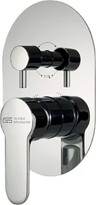 Global Standard Mira GSS 3600 CP Concealed Bath Mixer, Chrome, 3 Outlets, Body and Plate with Handle and Diverter