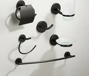 طقم اكسسوارات دريم DR 2100 B اسود استانلس ستيل عدد 6 قطع