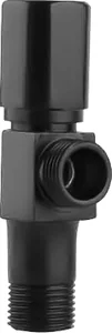 Global Standard Riviera Angle Valve with Plate, GSV 3100 EBP, Black, ½ inch, Full Turn