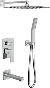 مجموعة دش دفن ايزى بوكس 3 مرحلة جواد  EBOX-00223 كروم