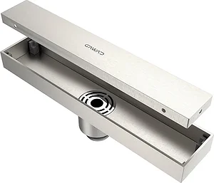 مجرى / بيبة شاور GX 0031000 مقاس 30 سم بغطاء مفرغ وجه ستانلس ستيل 304 ووجه للإستخدام مع نفس موديل البلاط المستخدم بصمام عدم رجوع المياه اللون كروم من جواد         