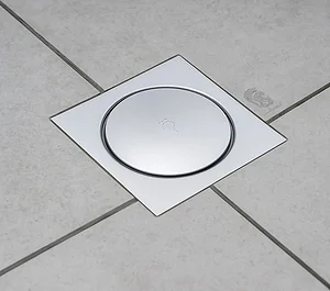 غطاء بيبه تاتش بصفاية ياسمين YA D20 كروم 20 × 20 سم استانلس ستيل
