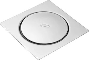غطاء بيبه تاتش بصفاية فوريو VO D20 كروم 20 × 20 سم استانلس ستيل