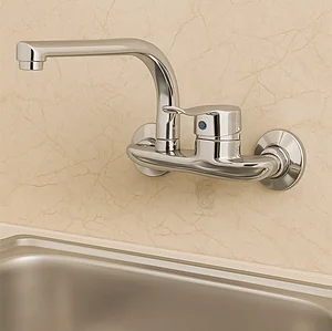 خلاط مطبخ حائطي دايموند تمارا DT 03 كروم قنطرة علوية 25 سم