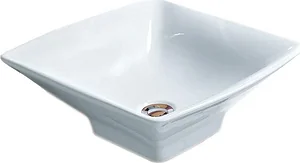 Independent Square Above-Counter Basin 45 × 45 cm, White
