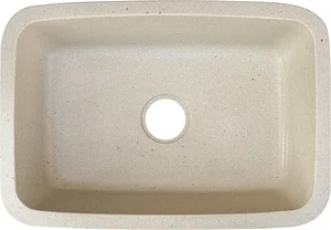 حوض مطبخ جرانيت 306 مقاس خارجى 68 × 41 سم مقاس داخلى 61 × 39 سم بعمق 19 سم بدون فتحة للخلاط و بالصرف 3 بوصة اللون بيج من هاى ستون