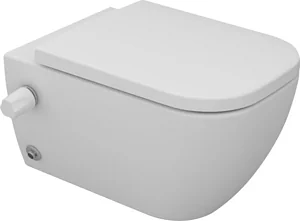 Sanipure Magnus Hydrojet 250849 Wall-Hung Toilet White with Internal Bidet Spray and Soft-Close Toilet Seat & Cover