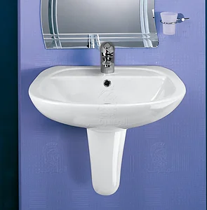 Ideal Standard Sofia Basin, 55 cm, with Semi-Pedestal — White
