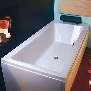 بانيو هافانا 800680 مقاس 180 × 80 × 42 سم فتحة الصرف فى المنتصف بالمخدة من ديورافيت