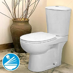 كومبنيشن S/P ديورافيت اكو برجامون بالسيديلي ذاتي الغلق والخزان بالماكينة والشطاف الداخلي وطقم التثبيت
