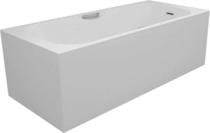 Sanipure Garda Bathtub 0010036 with One-Piece Side Panel and Handles, 170 × 75 cm