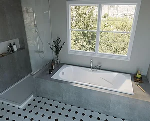 Sanipure Garda Jacuzzi 00100360031 with One-Piece Side Panel and Handle, 2 Systems, 170 × 75 cm
