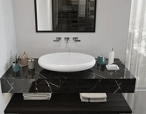 Sanipure Ovo Countertop Basin 0016006, without Overflow, 60 × 40 cm