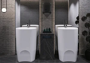 Sanipure Ron Floor-Standing Basin 0016002, 90 × 60 × 40 cm with Overflow