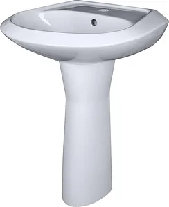 Al Amir Candivera Basin with Full Pedestal, White