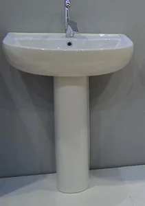 حوض نوسو مقاس 45 سم بعامود طويل أبيض من ميكافيت