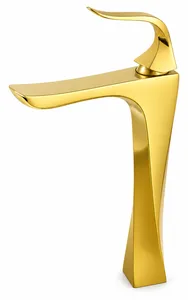 خلاط حوض ديكور الحداد ملفوف ذهبى