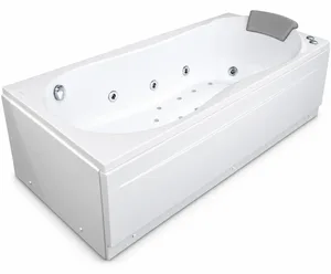 Duravit Dallas Jacuzzi 190 × 90 cm, 2 Motors (8 Water Jets & 16 Air Jets), Chrome Waste, Pillow, Panels & Frame
