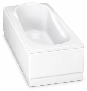 Duravit Niloplus 800560 Bathtub 150 × 70 × 36.5 cm, Front Panel Only with Frame, White