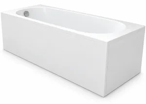 Sanipure Serena Bathtub 0010075, 180 × 80 cm, Front Panel Only with Frame, Pergamon