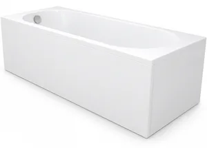 Sanipure Serena Bathtub 0010075, 180 × 80 cm, Front Panel + 1 Side Panel, White