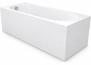 Sanipure Serena Bathtub 0010075, 180 × 80 cm, Front Panel + 1 Side Panel, Pergamon