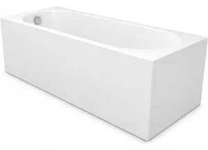 Sanipure Serena Bathtub 0010075, 180 × 80 cm, Front Panel + 2 Side Panels, White
