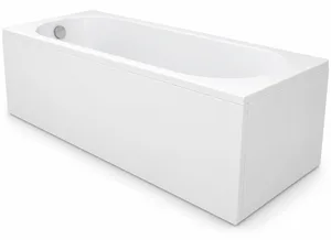 Sanipure Serena Bathtub 0010075, 180 × 80 cm, Front Panel + 2 Side Panels, Pergamon