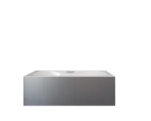 Sanipure Garda 0010035 One-Piece Bathtub with Handles, 150 × 75 cm, Silver