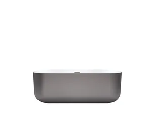 Sanipure Bali 0010013 One-Piece Bathtub with Panel, 80 × 170 cm, Silver (00100130401)