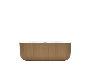Sanipure Bali 0010013 One-Piece Bathtub with Panel, 80 × 170 cm, Elm (00100133501)