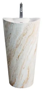Sanipure Onda One-Piece Freestanding Floor Basin 0016001 with Overflow, 90 × 48 × 50 cm — Prisca (001600133)