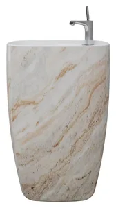 Sanipure Gardner One-Piece Freestanding Floor Basin 0016000 with Overflow 90 × 57 × 44 cm, Color: Prisca (001600033)