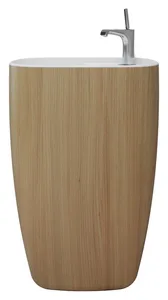 Sanipure Gardner One-Piece Freestanding Floor Basin 0016000 with Overflow 90 × 57 × 44 cm, Color: Elm (001600035)