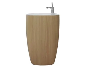 Sanipure Gardner Floor Basin 0016000 with Overflow 90 × 57 × 44 cm, Color: Elm (001600035)