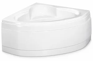 Hawaii Jacuzzi Bathtub 120 × 120 cm (1 System 8 Chrome Jets) with Panel, White
