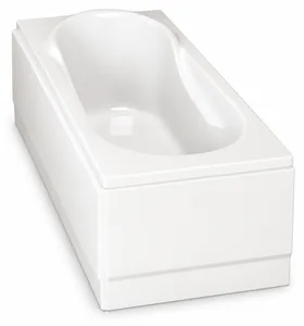 Niloplus Bathtub 150 × 70 cm, Front Panel 150 + Right Side Panel 70, Left Drain, Pergamon