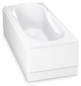 Neoplus Bathtub 170 × 70 cm, Front Panel + Right Side Panel, Left Drain, Pergamon