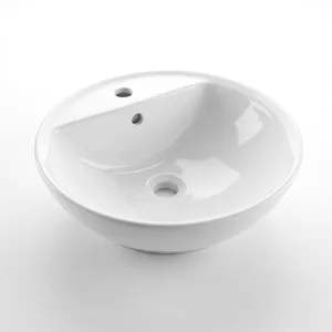 حوض فوق الرخامة روكا فونتانا ابيض 60 سم لامع