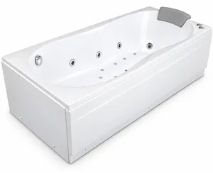 Duravit Dallas Jacuzzi 190 × 90 cm, 1 System 8-Jet, Front Panel + Small Right Side Panel, Right Drain, White
