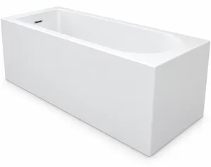 Trevi Bathtub 170 × 70 cm with Front Panel + Small Side Panel, Right Hand, Left Drain, White