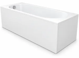 Serena Bathtub 170 × 70 cm with Front Panel + Small Side Panel, White