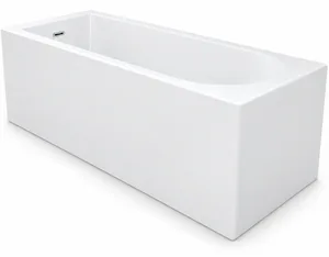 Trevi Bathtub 170 × 70 cm with Front Panel + Right Side Panel, Right Drain, White