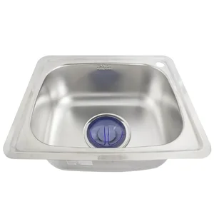 Core Egy KS 570 Stainless Steel Kitchen Sink 56 × 46 cm, 0.8 mm Thickness, 3 inch Drain Hole with Filter