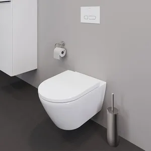 مرحاض معلق Duravit دي نيو White بالسيديلي Self-Closing والشطاف الداخلي ومسامير التثبيت