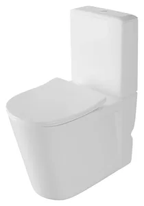 Villeroy & Boch Subway 5C34T301 Back-to-Wall Toilet, Rimless, with Soft-Close Toilet Seat & Cover, Cistern with Mechanism, Internal Bidet Spray & Fixing Set, Glossy White