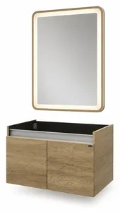 وحدة حمام خشب دانيال الترا وود بيرو نورمال 5560 ناتشورال Beige 55 cm 2 ضلفة بالمراة ليد