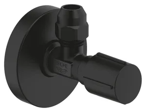 محبس زاوية Grohe 22074KF0 فانتوم Matte Black قلب سيراميك نصف لفة ½ بوصة بالوش