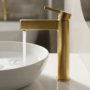 خلاط حوض عالي هوايي HY-2426GS نحاسي مط ارتفاع 28 سم